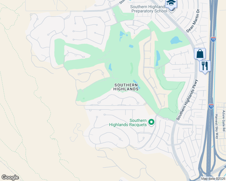 map of restaurants, bars, coffee shops, grocery stores, and more near 38 Olympia Hills Circle in Las Vegas