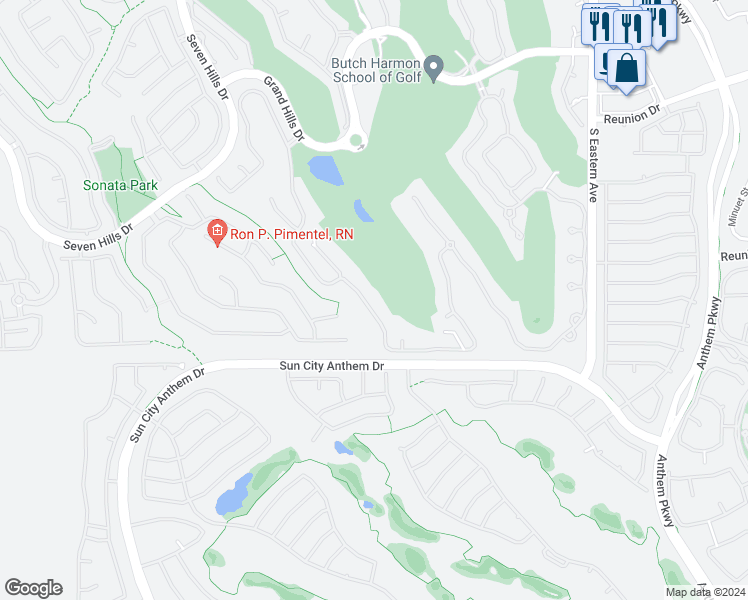 map of restaurants, bars, coffee shops, grocery stores, and more near 1376 Opal Valley Street in Henderson