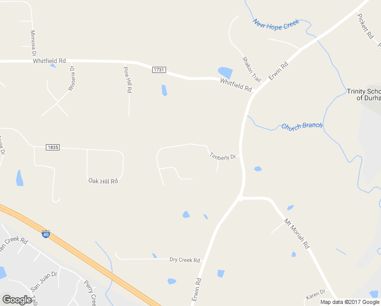 map of restaurants, bars, coffee shops, grocery stores, and more near 4911 Timberly Drive in Durham