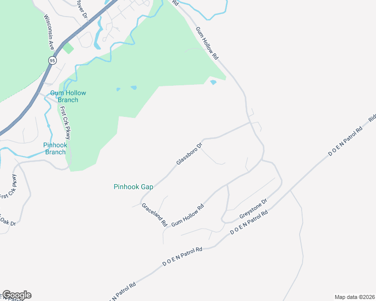 map of restaurants, bars, coffee shops, grocery stores, and more near 150 Glassboro Drive in Oak Ridge