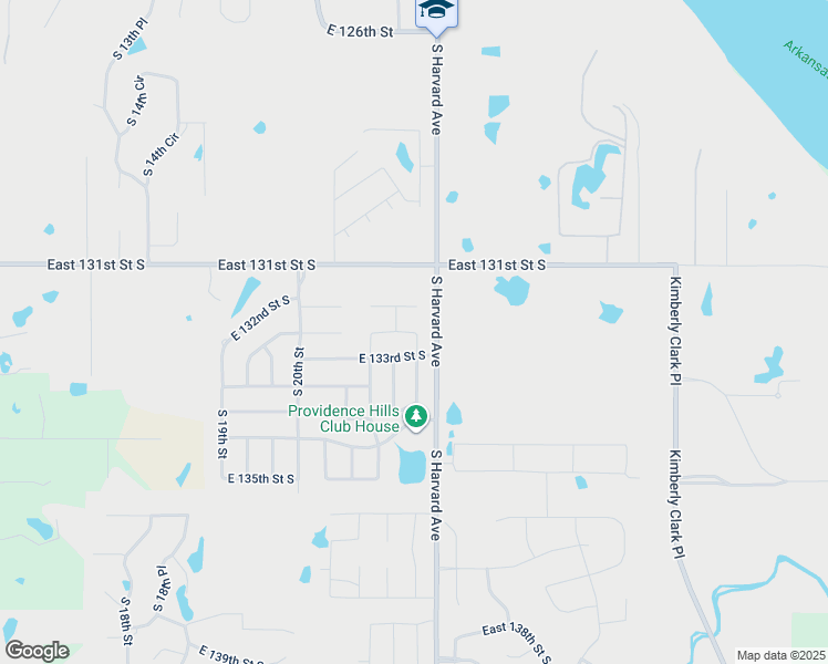 map of restaurants, bars, coffee shops, grocery stores, and more near 2015 East 132nd Place South in Bixby