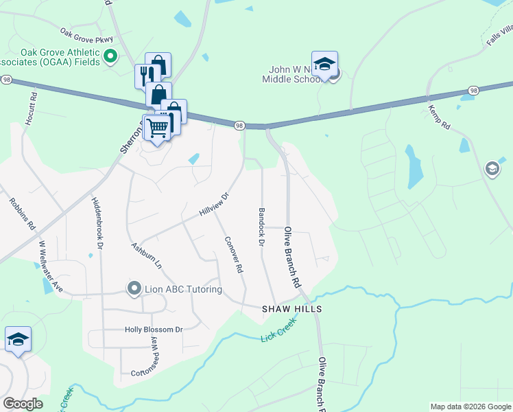 map of restaurants, bars, coffee shops, grocery stores, and more near 242 Bandock Drive in Durham