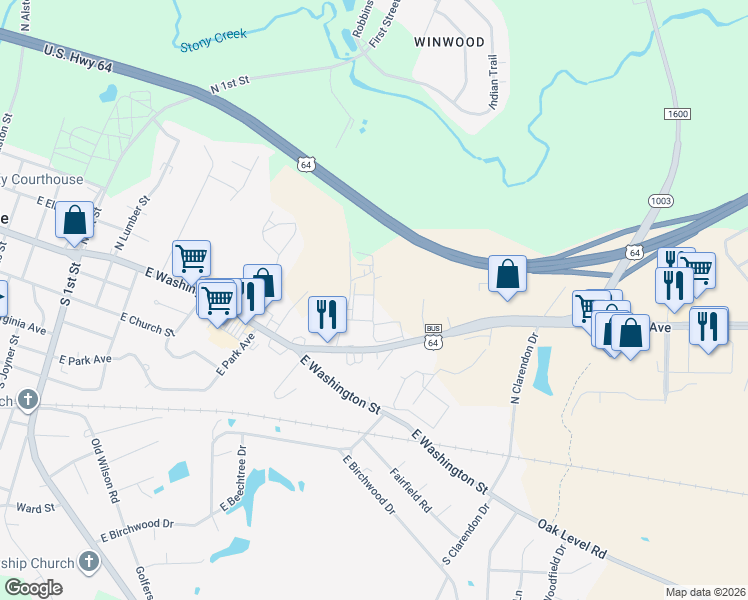 map of restaurants, bars, coffee shops, grocery stores, and more near 930 Eastern Avenue in Nashville