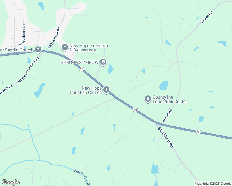 map of restaurants, bars, coffee shops, grocery stores, and more near 2760 North Carolina 98 in Louisburg