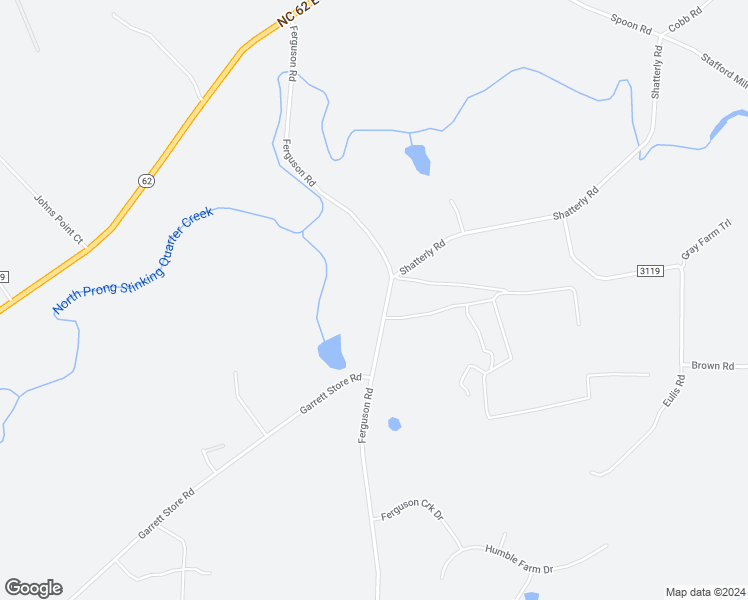 map of restaurants, bars, coffee shops, grocery stores, and more near 5272 Ferguson Road in Liberty