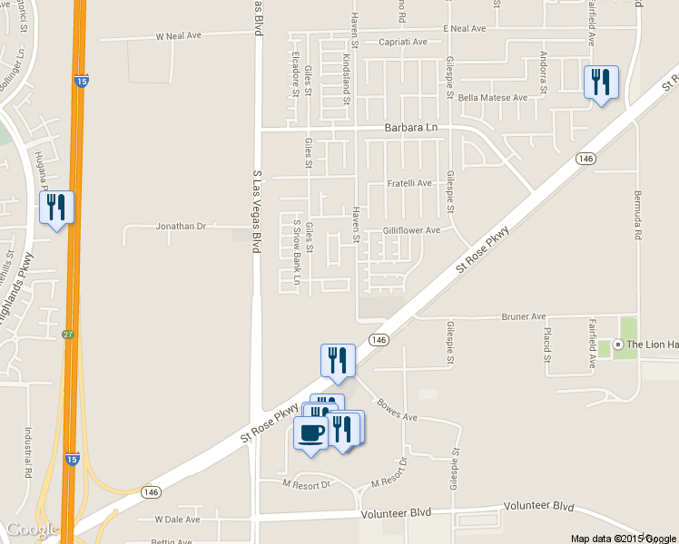 map of restaurants, bars, coffee shops, grocery stores, and more near 11998 Camden Brook Street in Las Vegas