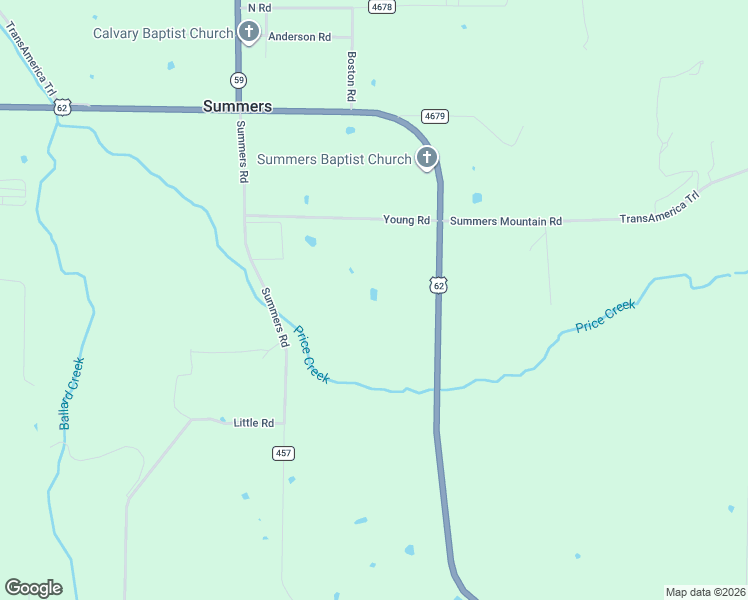 map of restaurants, bars, coffee shops, grocery stores, and more near 22034 U.S. 62 in Summers