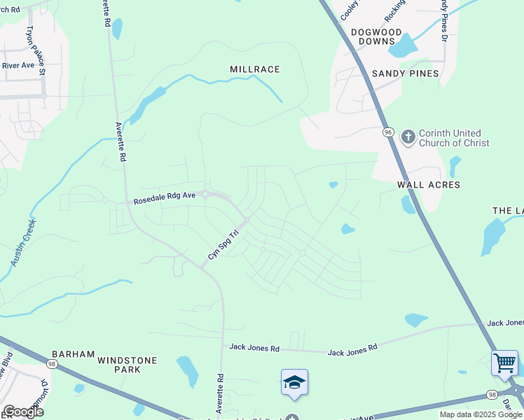 map of restaurants, bars, coffee shops, grocery stores, and more near 2908 Ocean Sunrise Drive in Wake Forest