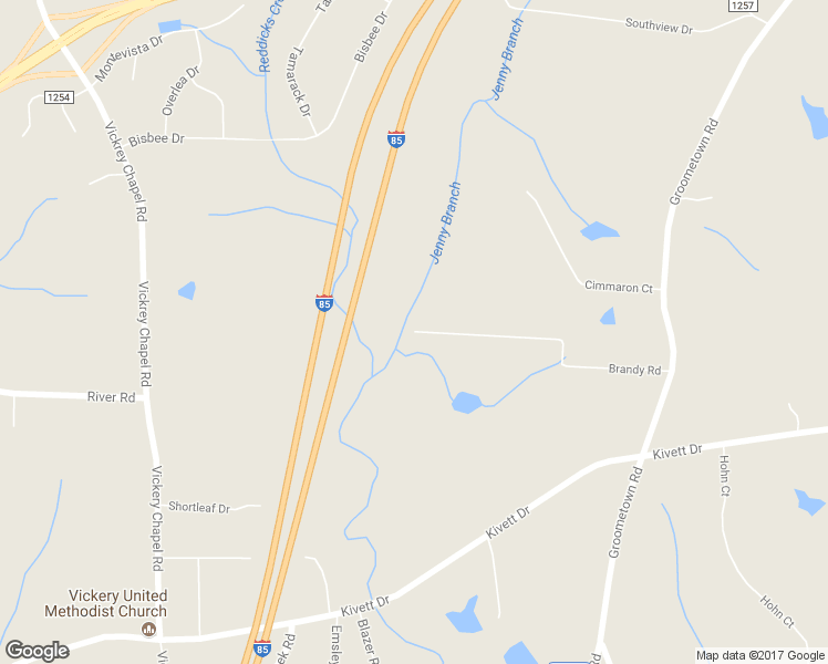 map of restaurants, bars, coffee shops, grocery stores, and more near 4357 Brandy Road in Greensboro