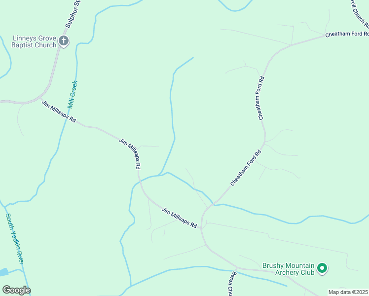 map of restaurants, bars, coffee shops, grocery stores, and more near Jim Millsaps Road in Alexander County