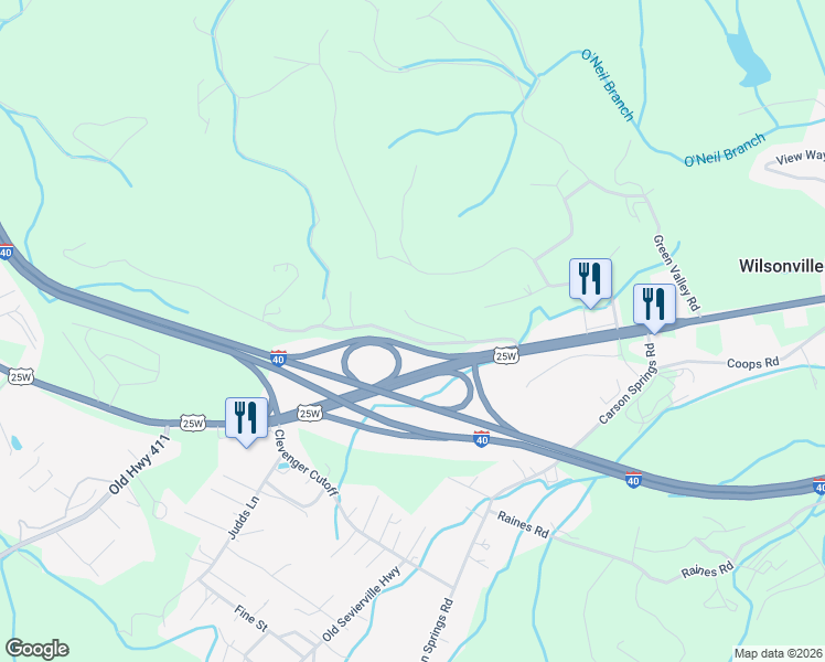 map of restaurants, bars, coffee shops, grocery stores, and more near 1236 Rhyne Camp Road in Newport