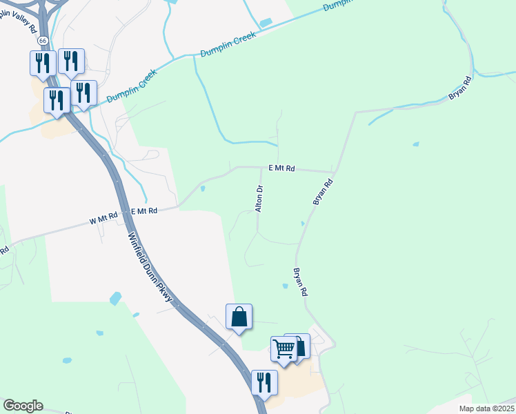 map of restaurants, bars, coffee shops, grocery stores, and more near 3220 Alton Drive in Kodak