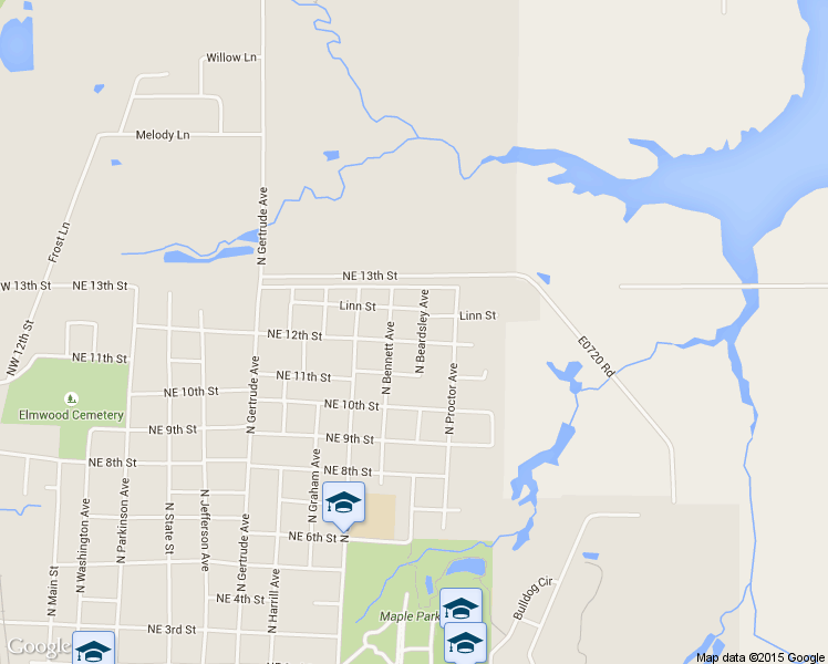 map of restaurants, bars, coffee shops, grocery stores, and more near 1301 North Beardsley Avenue in Wagoner