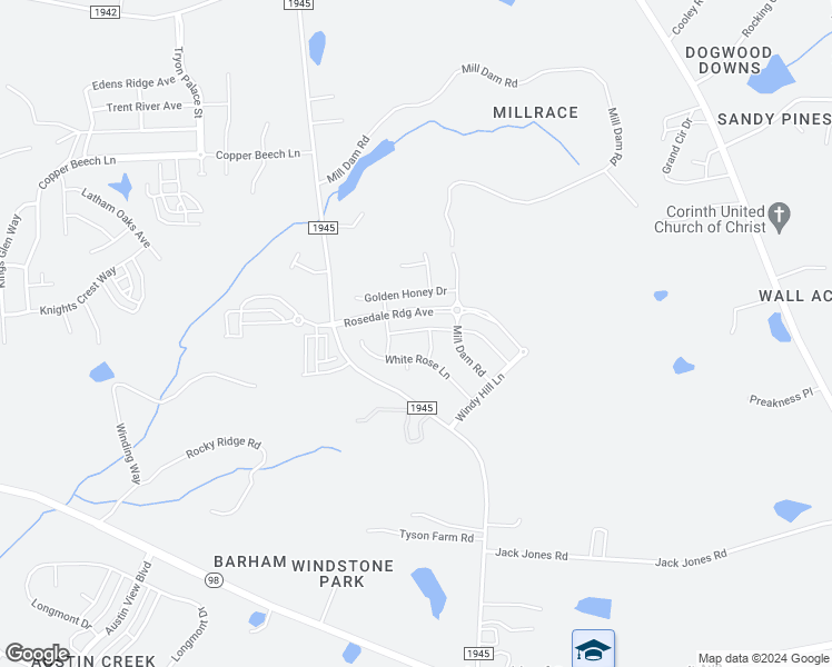 map of restaurants, bars, coffee shops, grocery stores, and more near 1720 Winter Jasmine Lane in Wake Forest