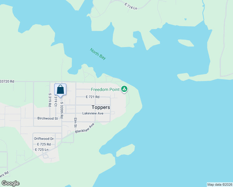 map of restaurants, bars, coffee shops, grocery stores, and more near 72064 South 324 Road in Wagoner