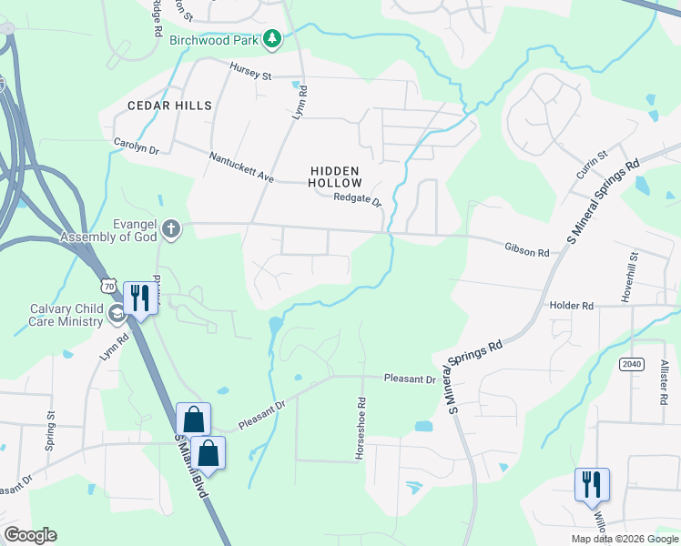 map of restaurants, bars, coffee shops, grocery stores, and more near 3302 Forrestal Drive in Durham