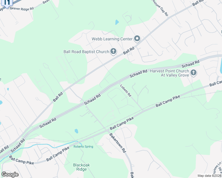 map of restaurants, bars, coffee shops, grocery stores, and more near 3213 Lobetti Road in Knoxville