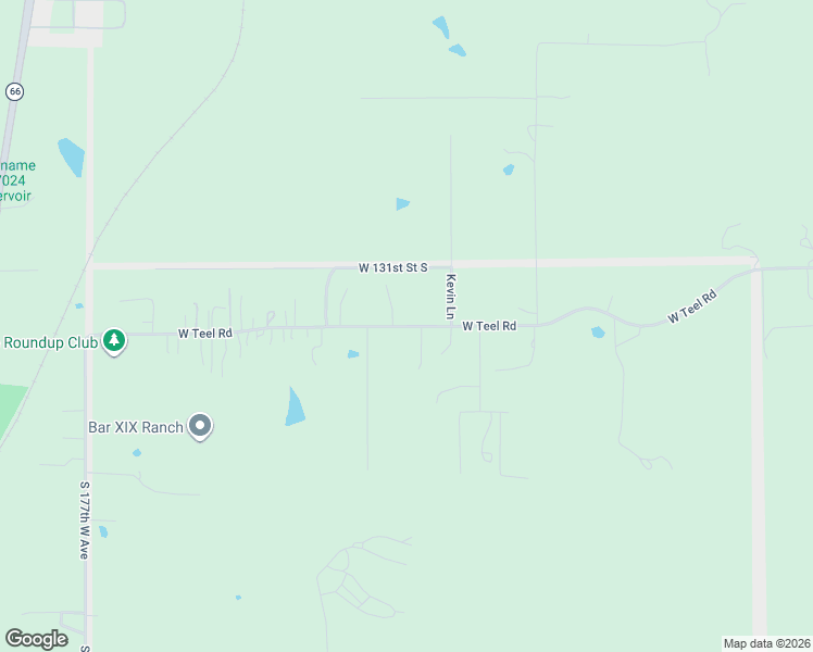 map of restaurants, bars, coffee shops, grocery stores, and more near 16516 Teel Road in Sapulpa