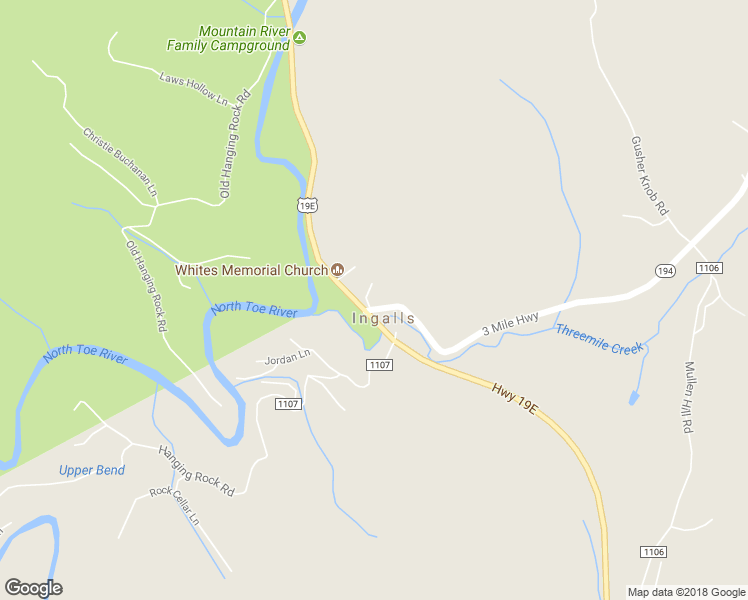 map of restaurants, bars, coffee shops, grocery stores, and more near 4072 Three Mile Road in Spruce Pine