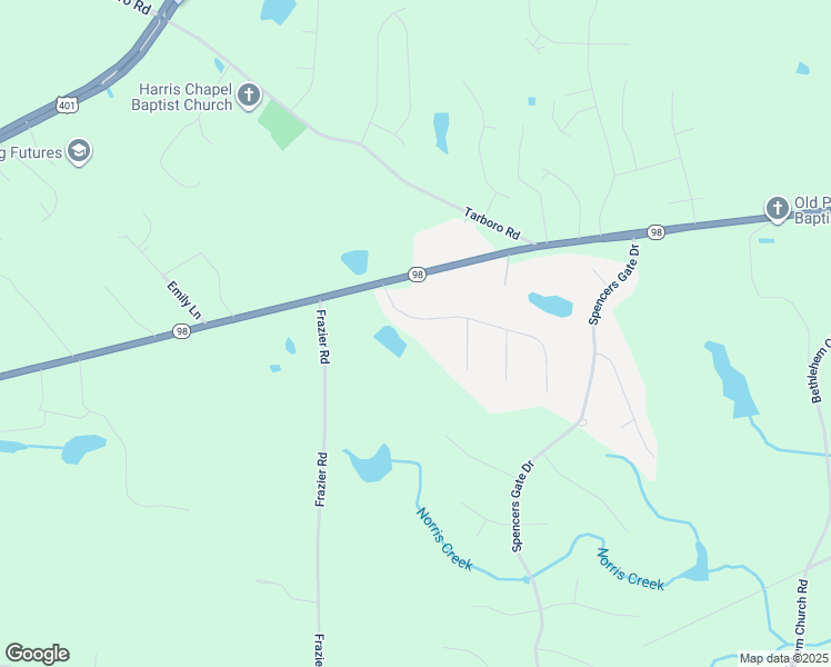 map of restaurants, bars, coffee shops, grocery stores, and more near 120 Kent Street in Youngsville
