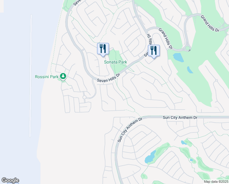 map of restaurants, bars, coffee shops, grocery stores, and more near 1517 Via Salaria Court in Henderson