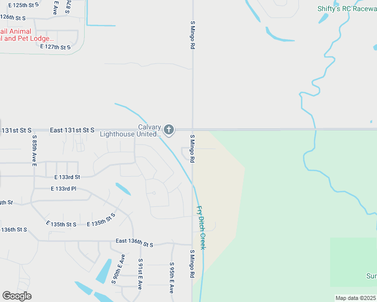 map of restaurants, bars, coffee shops, grocery stores, and more near 13201 South 96th East Avenue in Bixby