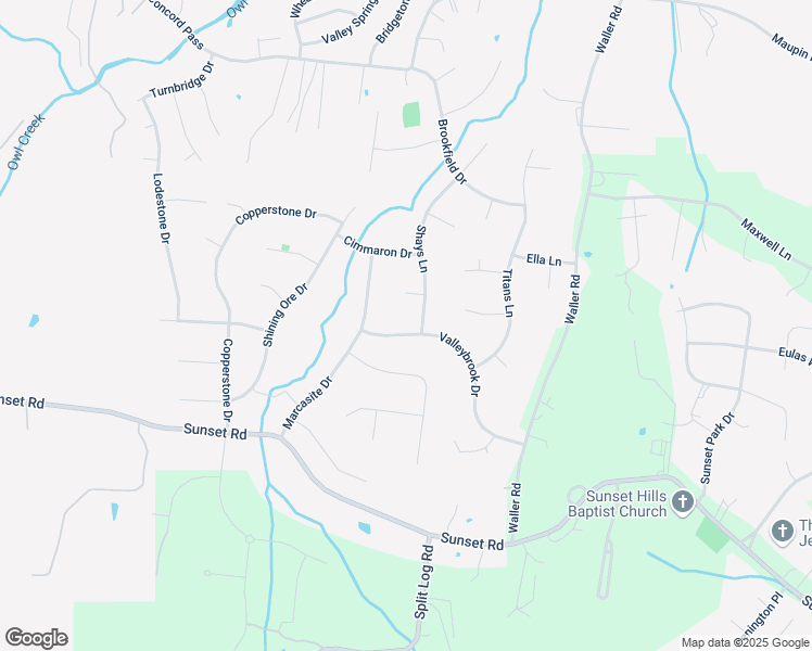 map of restaurants, bars, coffee shops, grocery stores, and more near 2076 Valleybrook Drive in Brentwood