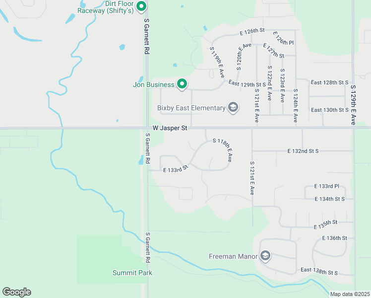 map of restaurants, bars, coffee shops, grocery stores, and more near 13155 South 116th East Avenue in Broken Arrow
