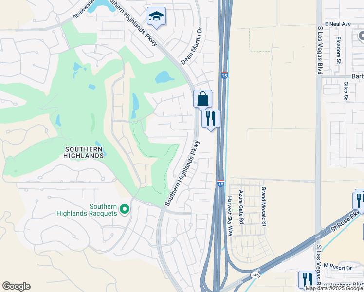 map of restaurants, bars, coffee shops, grocery stores, and more near 11985 Whitehills Street in Las Vegas