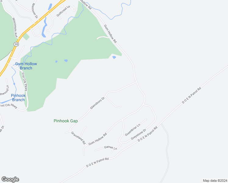 map of restaurants, bars, coffee shops, grocery stores, and more near 116 Glassboro Drive in Oak Ridge