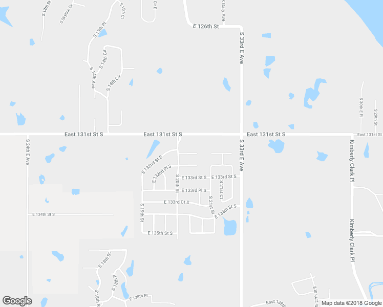 map of restaurants, bars, coffee shops, grocery stores, and more near 2013 East 132nd Street South in Bixby