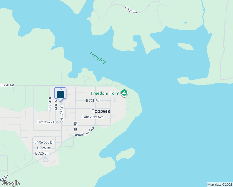 map of restaurants, bars, coffee shops, grocery stores, and more near 72064 South 324 Road in Wagoner