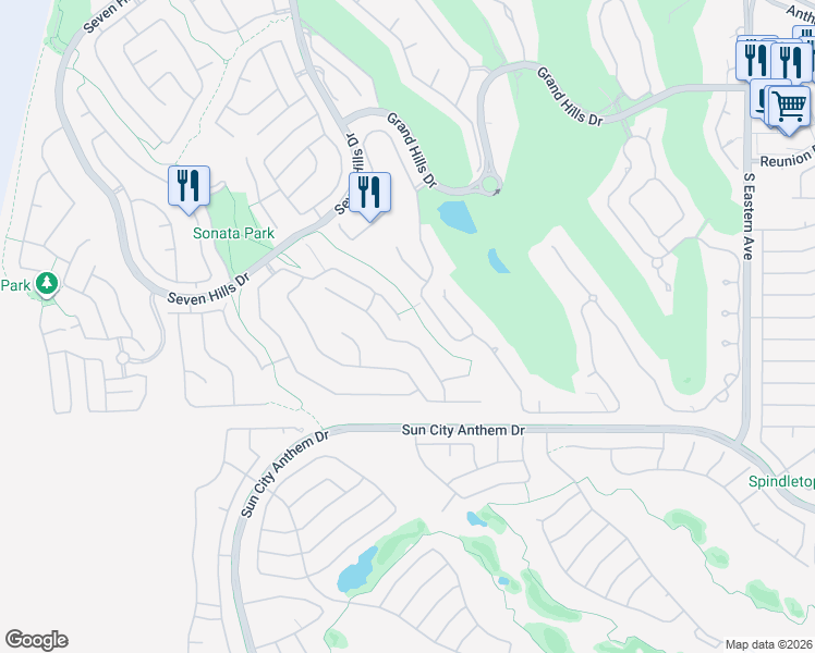 map of restaurants, bars, coffee shops, grocery stores, and more near 2925 Formia Drive in Henderson