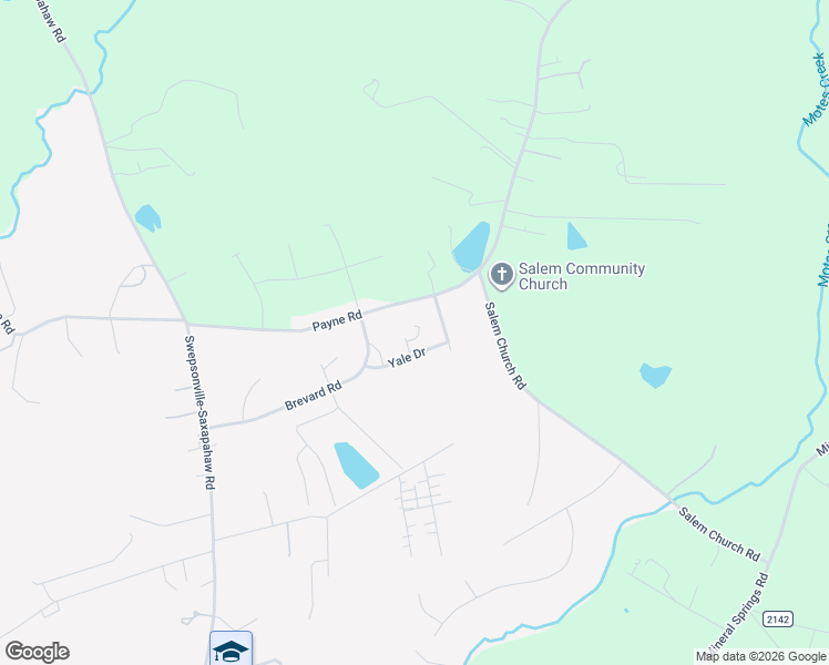 map of restaurants, bars, coffee shops, grocery stores, and more near 5104 Yale Court in Graham