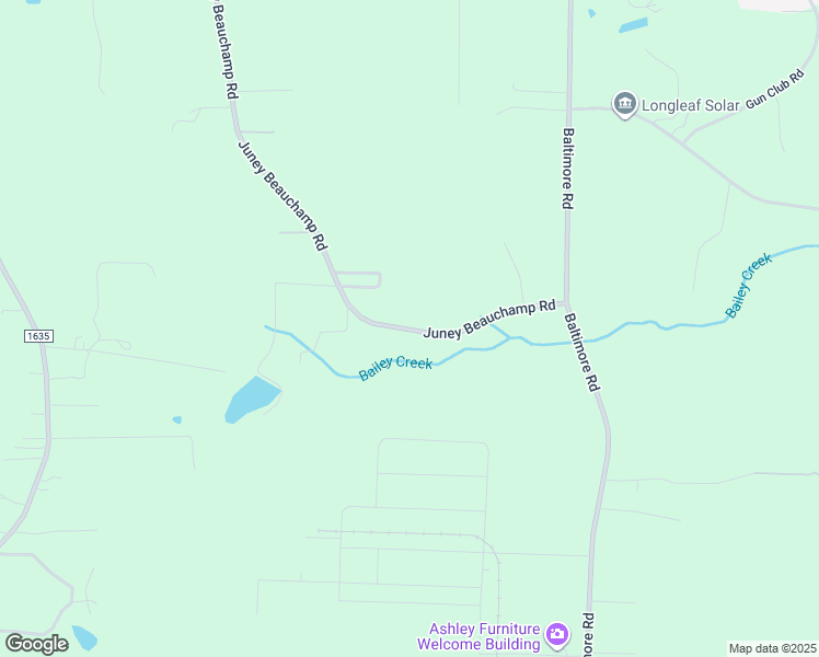 map of restaurants, bars, coffee shops, grocery stores, and more near 593 Juney Beauchamp Road in Advance