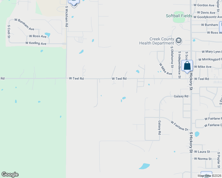 map of restaurants, bars, coffee shops, grocery stores, and more near 900 West Teel Road in Sapulpa