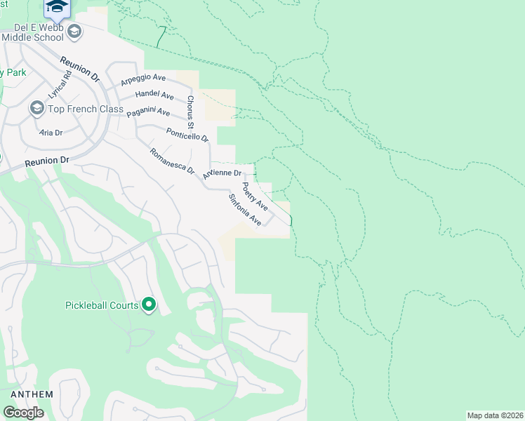map of restaurants, bars, coffee shops, grocery stores, and more near 2025 Poetry Avenue in Henderson