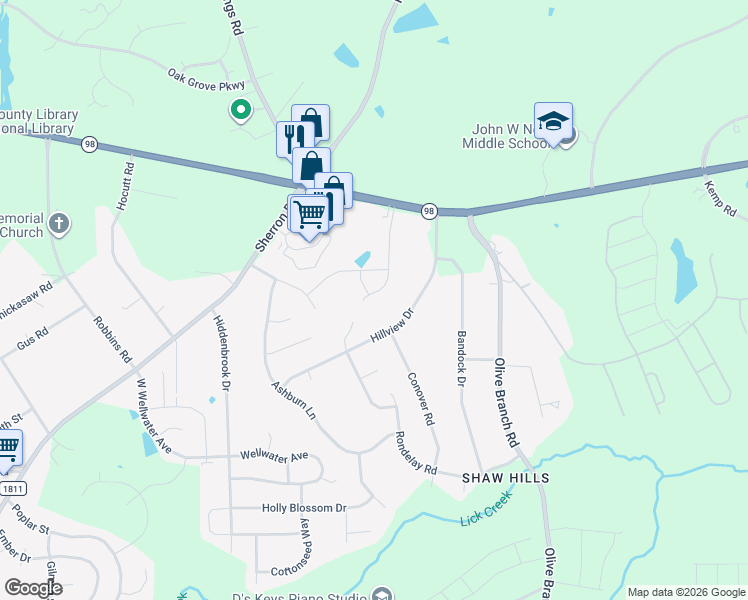 map of restaurants, bars, coffee shops, grocery stores, and more near 112 Oakchest Court in Durham