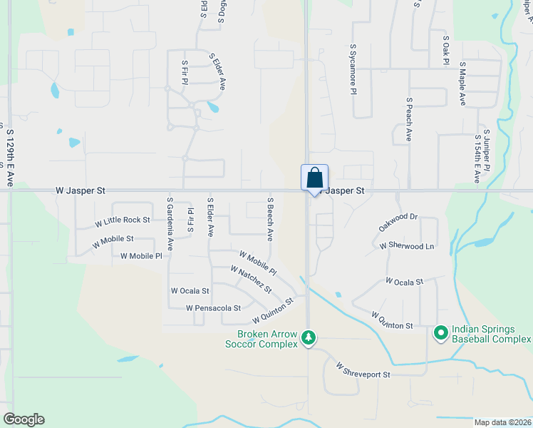 map of restaurants, bars, coffee shops, grocery stores, and more near 7905 South Beech Avenue in Broken Arrow