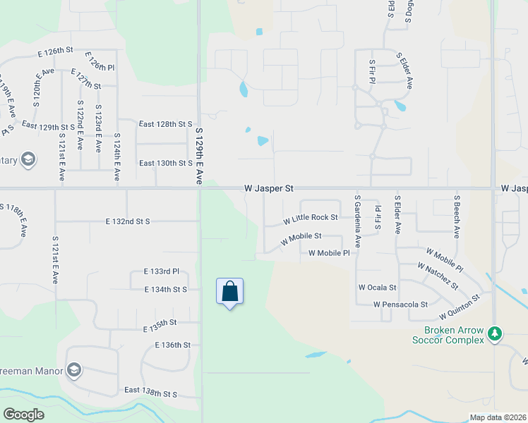 map of restaurants, bars, coffee shops, grocery stores, and more near 8309 South Kalanchoe Avenue in Broken Arrow
