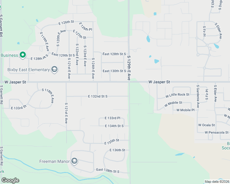 map of restaurants, bars, coffee shops, grocery stores, and more near 12705 East 132nd Street South in Broken Arrow