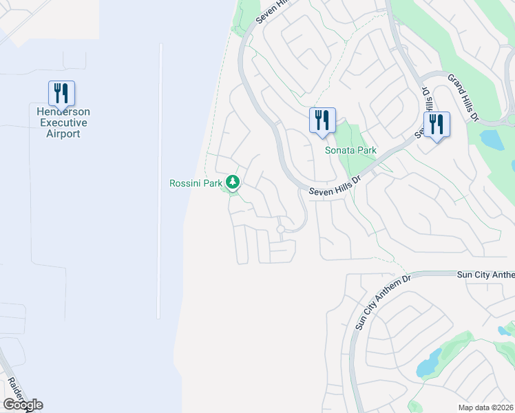 map of restaurants, bars, coffee shops, grocery stores, and more near 1529 Silver Sunset Drive in Henderson