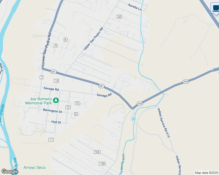 map of restaurants, bars, coffee shops, grocery stores, and more near 24-A New Mexico 581 in Española