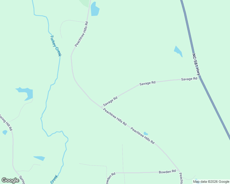 map of restaurants, bars, coffee shops, grocery stores, and more near 8560 Savage Road in Spring Hope
