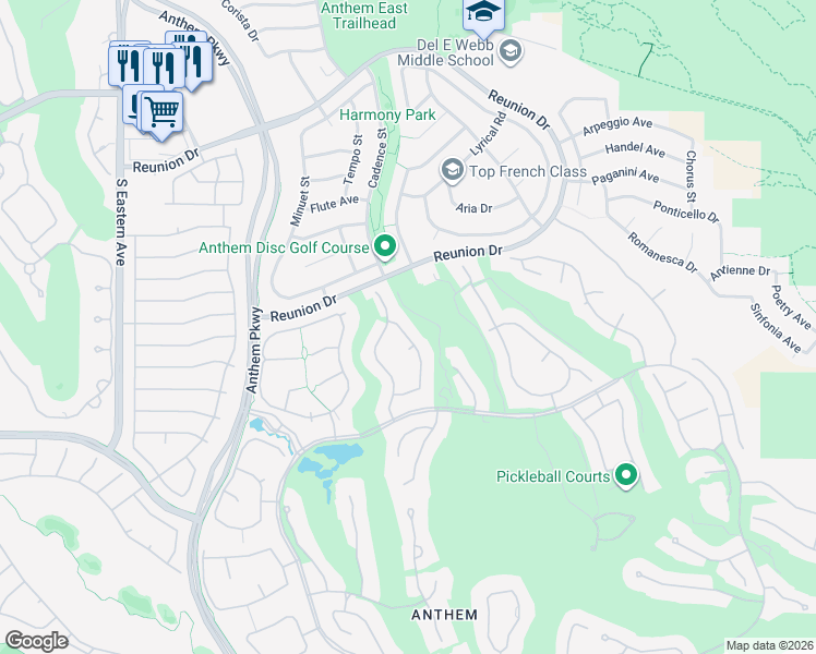 map of restaurants, bars, coffee shops, grocery stores, and more near 8 Brays Island Drive in Henderson