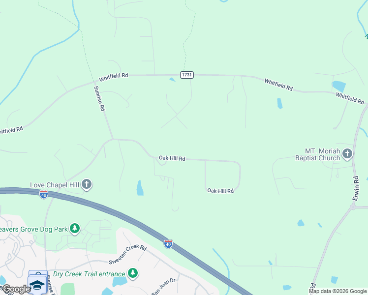 map of restaurants, bars, coffee shops, grocery stores, and more near 4304 State Road 1835 in Chapel Hill