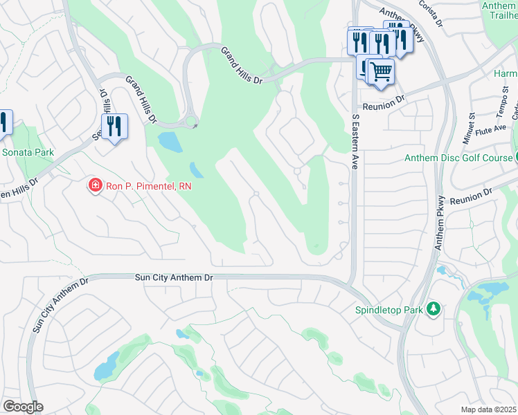 map of restaurants, bars, coffee shops, grocery stores, and more near 1602 Villa Rica Drive in Henderson