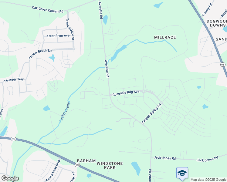 map of restaurants, bars, coffee shops, grocery stores, and more near 1700 Golden Honey Drive in Wake Forest