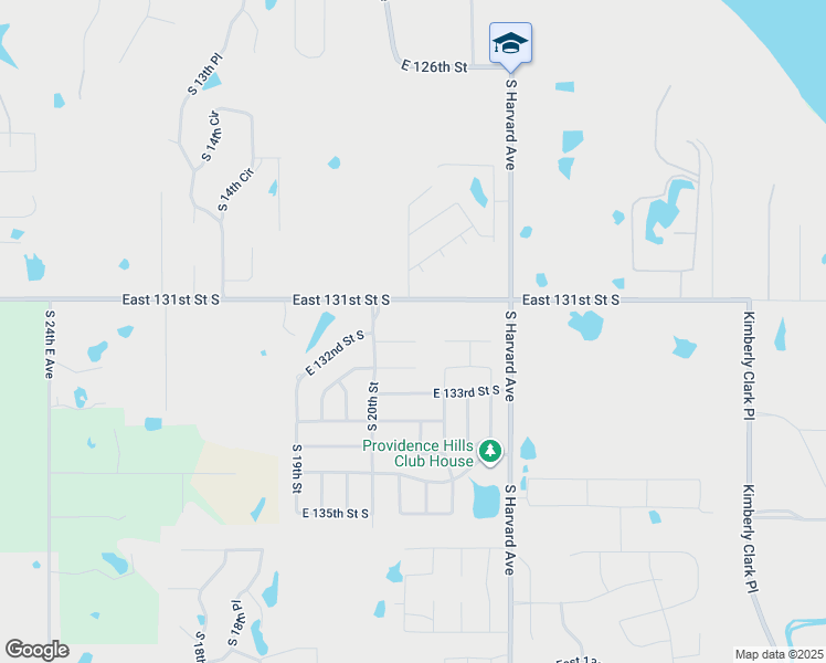 map of restaurants, bars, coffee shops, grocery stores, and more near 2013 East 132nd Street South in Bixby