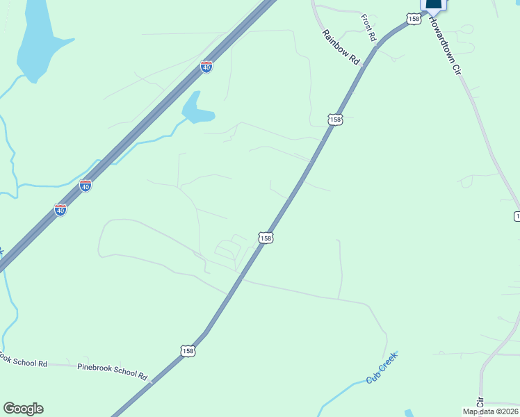 map of restaurants, bars, coffee shops, grocery stores, and more near 3707 U.S. 158 in Mocksville